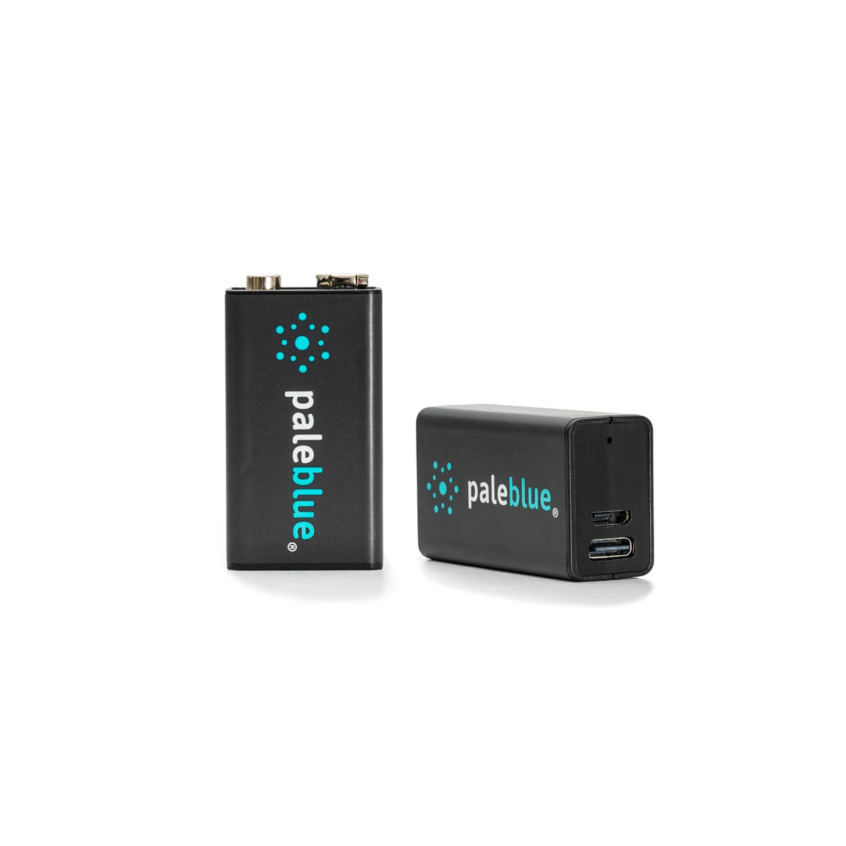 Pile 9V rechargeable par USB, 9 volts, Pile carre, 6LR61, 6F22 rechargeable  - Pale Blue